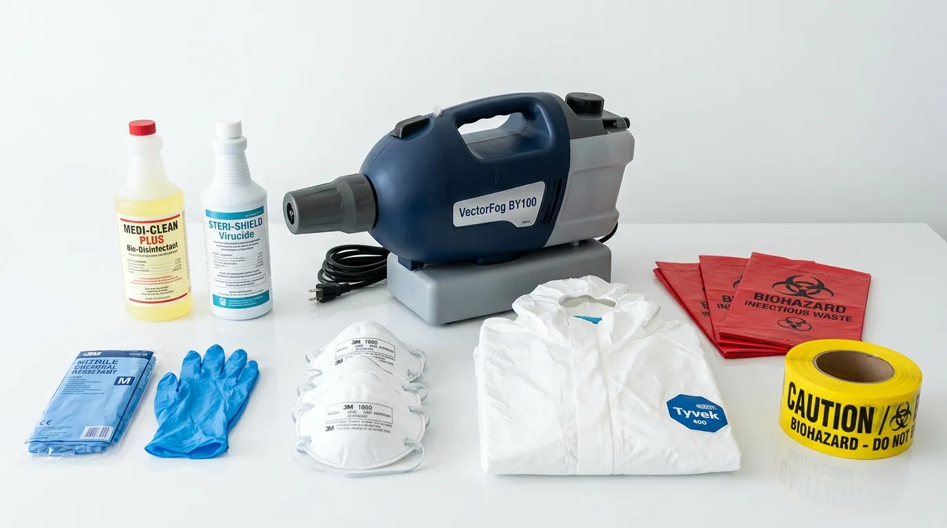 Professional biohazard remediation crew working in Scituate